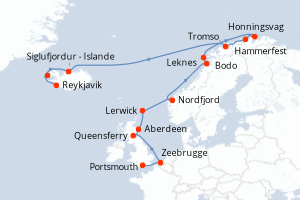 Itinéraire : Europe du Nord & Atlantique NE