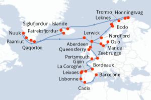 Itinéraire : Europe du Nord & Atlantique NE