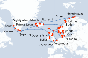 Itinéraire : Europe du Nord & Atlantique NE