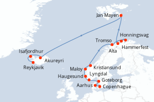 Itinéraire : Europe du Nord & Atlantique NE