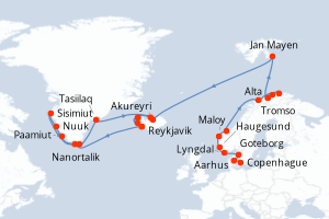 Itinéraire : Europe du Nord & Atlantique NE