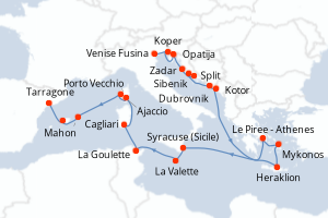 Itinéraire : Méditerranée & mers adjacentes
