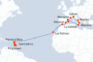 Itinéraire : Méditerranée & mers adjacentes