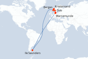 Itinéraire : Europe du Nord & Atlantique NE