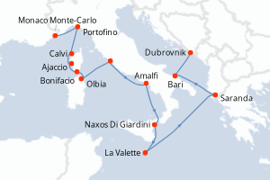 Itinéraire : Méditerranée & mers adjacentes