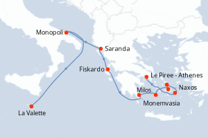 Itinéraire : Méditerranée & mers adjacentes