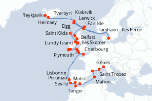 Itinéraire : Europe du Nord & Atlantique NE