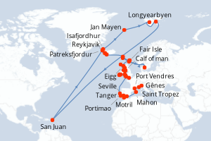Itinéraire : Europe du Nord & Atlantique NE