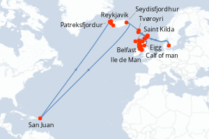 Itinéraire : Europe du Nord & Atlantique NE