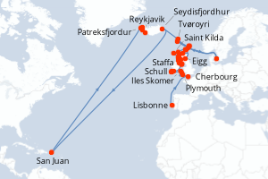 Itinéraire : Europe du Nord & Atlantique NE