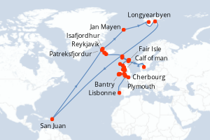 Itinéraire : Europe du Nord & Atlantique NE