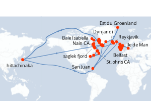 Itinéraire : Europe du Nord & Atlantique NE