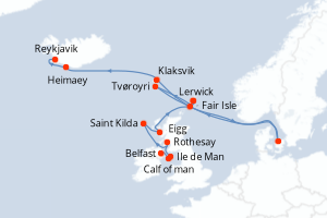 Itinéraire : Europe du Nord & Atlantique NE