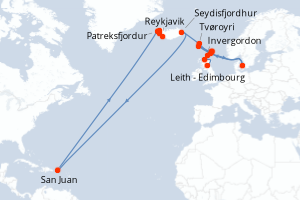 Itinéraire : Europe du Nord & Atlantique NE