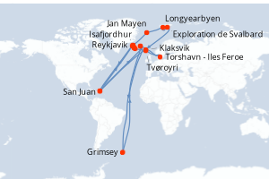 Itinéraire : Europe du Nord & Atlantique NE