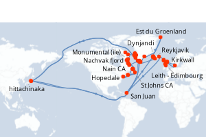 Itinéraire : Europe du Nord & Atlantique NE