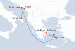 Itinéraire : Méditerranée & mers adjacentes