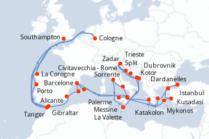 Itinéraire : Méditerranée & mers adjacentes