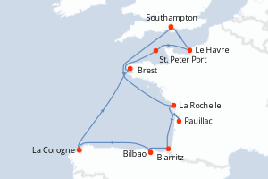 Itinéraire : Europe du Nord & Atlantique NE