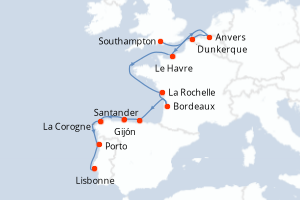 Itinéraire : Europe du Nord & Atlantique NE