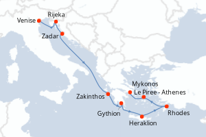 Itinéraire : Méditerranée & mers adjacentes