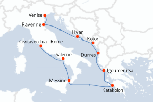 Itinéraire : Méditerranée & mers adjacentes