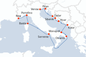 Itinéraire : Méditerranée & mers adjacentes