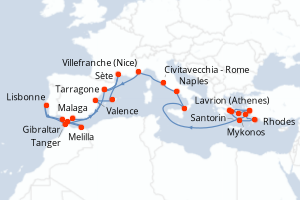 Itinéraire : Méditerranée & mers adjacentes