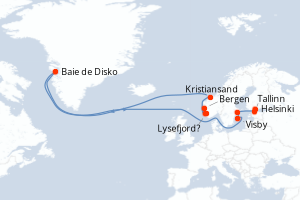 Itinéraire : Europe du Nord & Atlantique NE