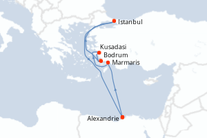 Itinéraire : Méditerranée & mers adjacentes