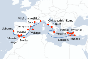 Itinéraire : Méditerranée & mers adjacentes