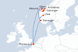 Itinéraire : Fjords de Norvège