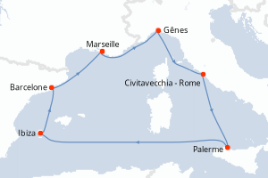 Itinéraire : Méditerranée & mers adjacentes