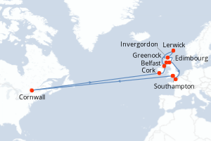 Itinéraire : Europe du Nord & Atlantique NE