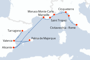 Itinéraire : Méditerranée & mers adjacentes