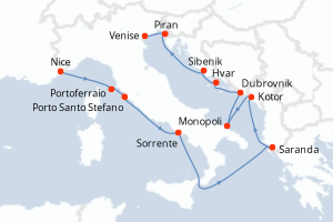 Itinéraire : Méditerranée & mers adjacentes