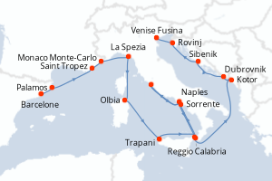 Itinéraire : Méditerranée & mers adjacentes