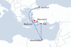 Itinéraire : Méditerranée & mers adjacentes