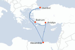 Itinéraire : Méditerranée & mers adjacentes