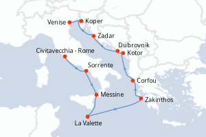 Itinéraire : Méditerranée & mers adjacentes