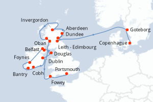 Itinéraire : Europe du Nord & Atlantique NE