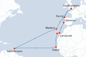 Itinéraire : Europe du Nord & Atlantique NE