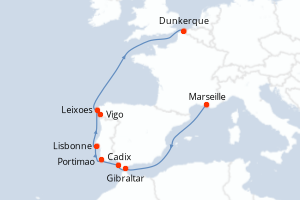 Itinéraire : Europe du Nord & Atlantique NE
