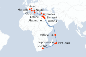 Itinéraire : Méditerranée & mers adjacentes
