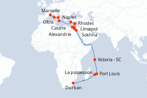 Itinéraire : Méditerranée & mers adjacentes