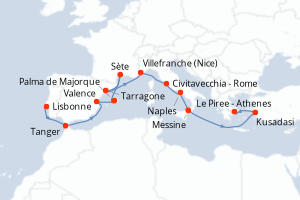 Itinéraire : Méditerranée & mers adjacentes