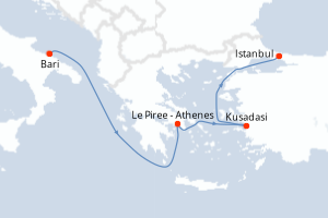 Itinéraire : Méditerranée & mers adjacentes