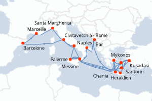 Itinéraire : Méditerranée & mers adjacentes