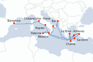 Itinéraire : Méditerranée & mers adjacentes
