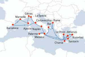 Itinéraire : Méditerranée & mers adjacentes